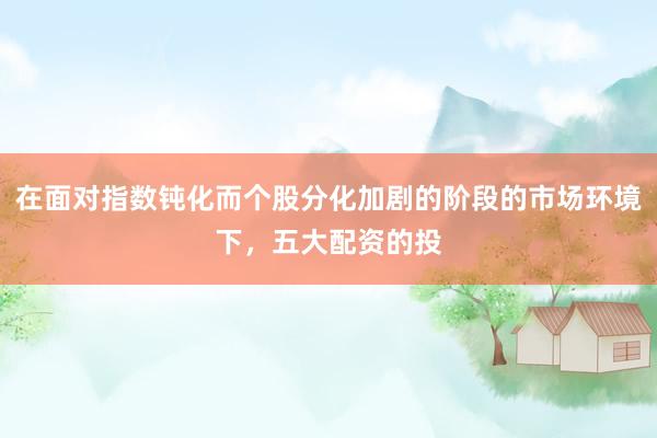 在面对指数钝化而个股分化加剧的阶段的市场环境下，五大配资的投